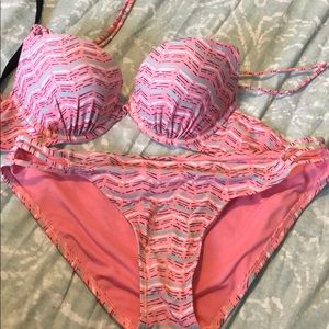 Aerie push-up swim suit top and bottom